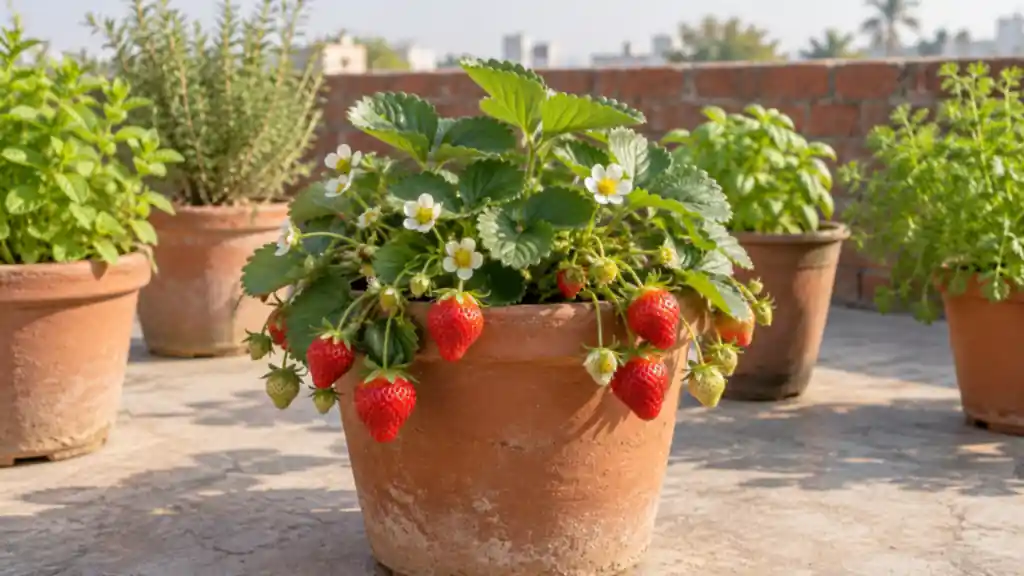 How to Grow Strawberries in Pots: A Winter Guide for Indian Homes